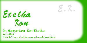 etelka kon business card